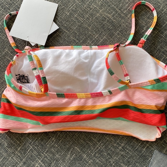 2 For $10 California Sunshine Striped Bikini Top - Picture 4 of 4